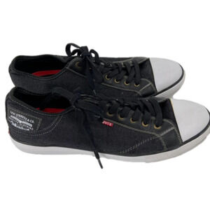 LEVI Strauss & Co. Denim Upper Sneakers Black Lace Up Casual Shoes, Men's 12